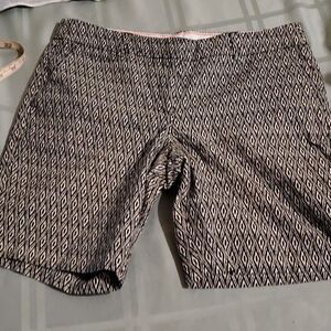 Kenar tribal print chino shorts navy white 8